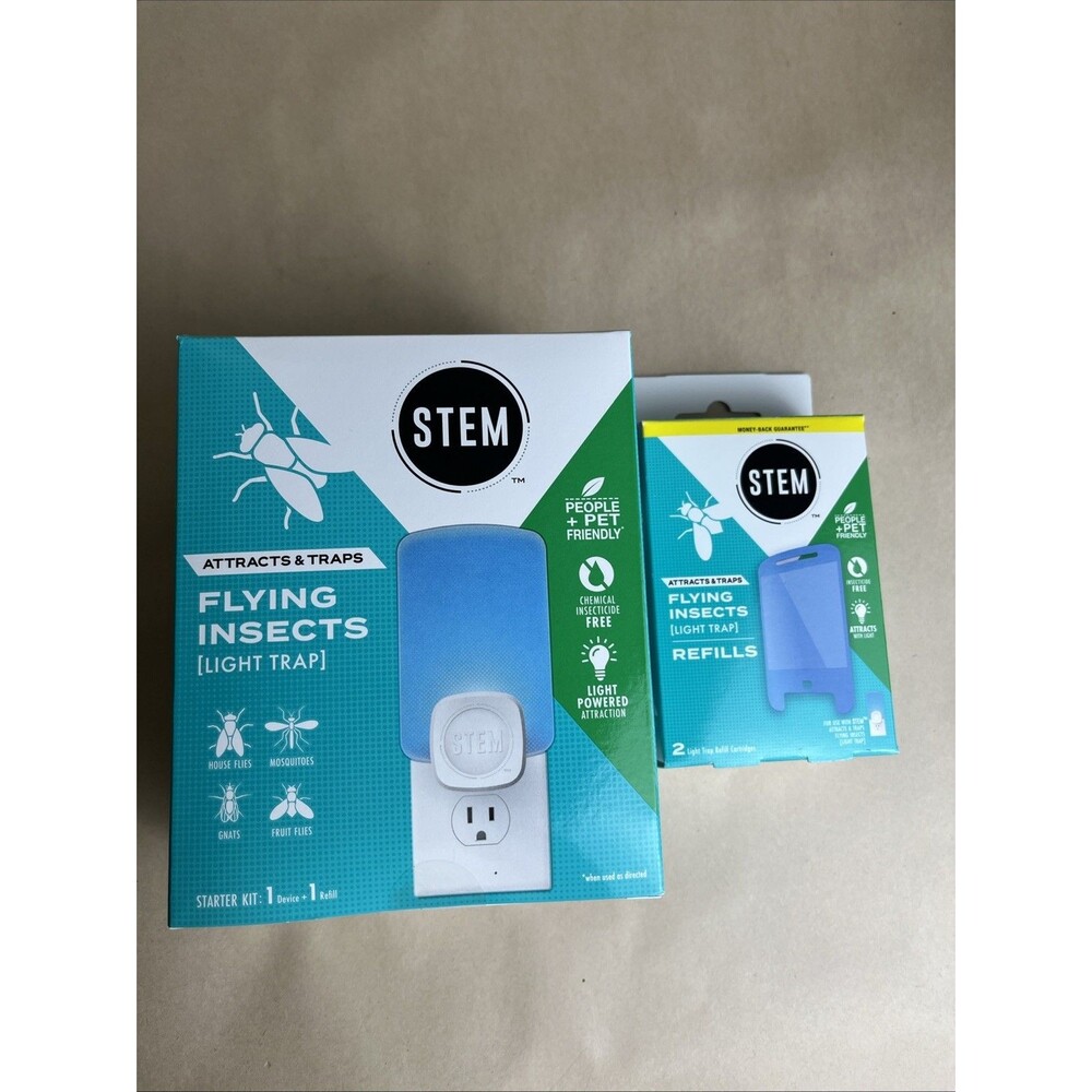 STEM Flying Insects Light Trap Starter Kit (1 Device + 1‎ Refill) & 2 Refills